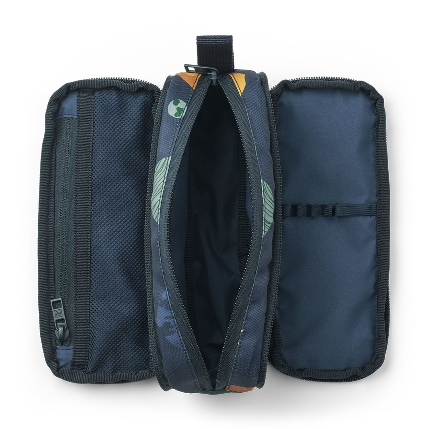 Liewood Cindy pencil case front view with multi-zip compartments