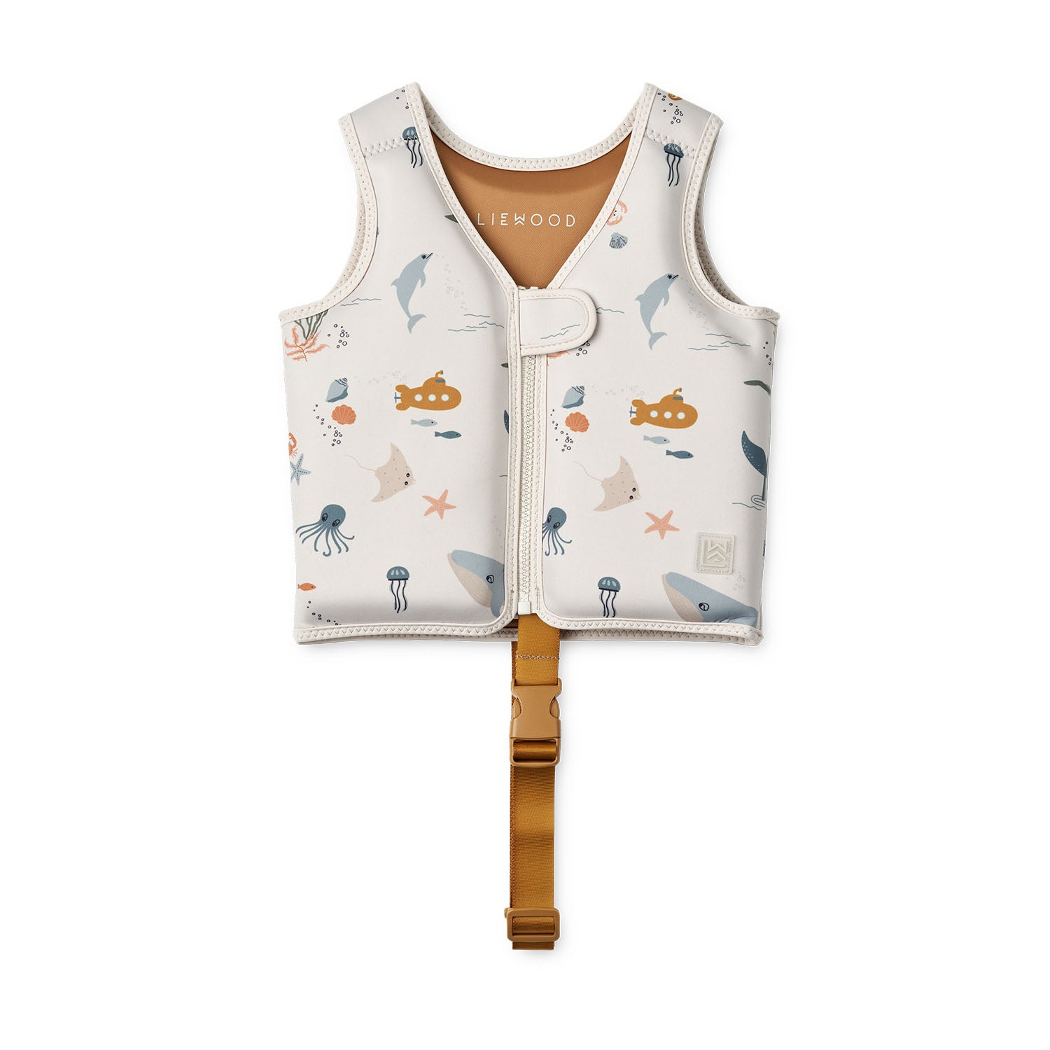 Liewood Dove kids swim vest in sea creature design.
