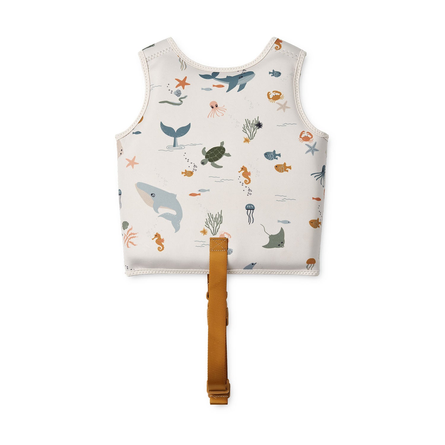 Back design of the liewood dove swim vest.