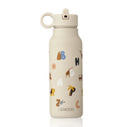 Liewood Falk Kids Water Bottle 350ml - Alphabet/Sandy