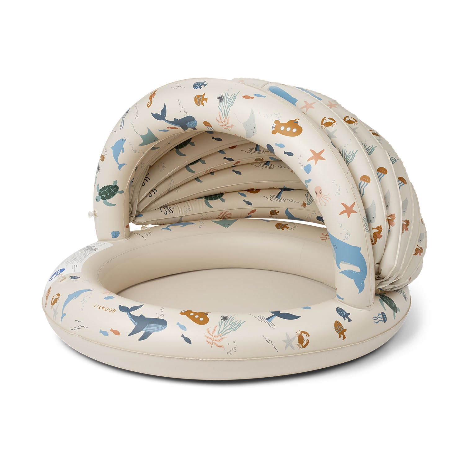 Liewood shaded baby pool with inflatable sunshade