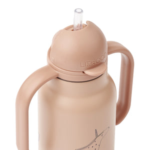 Liewood stainless Steel Kimmie Bottle 250ml with Pop-Up Straw.