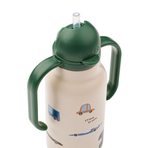 This liewood kimmie water bottle keeps liquids cold for 12 hours and hot for 6 hours.