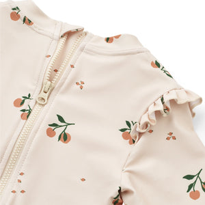 Close view of girls swim suit