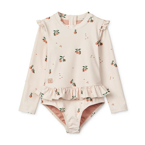 Liewood Sille Printed Swimsuit for Kids - Peach Sea Shell