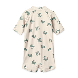 Back design of summer swim suit for kids