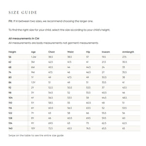 Liewood swimsuit size guid - 1