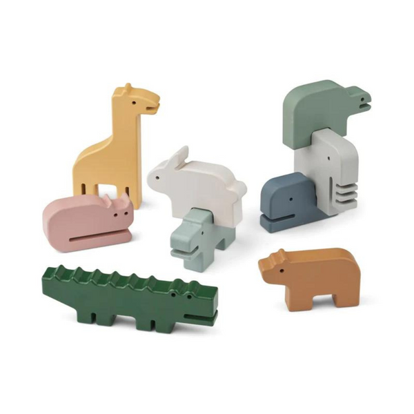 Liewood Thorkild Stacking Animals Wooden Toy
