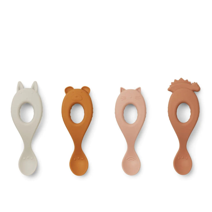 Liewood Liva Silicone Spoon 4 Pack Rose Mix