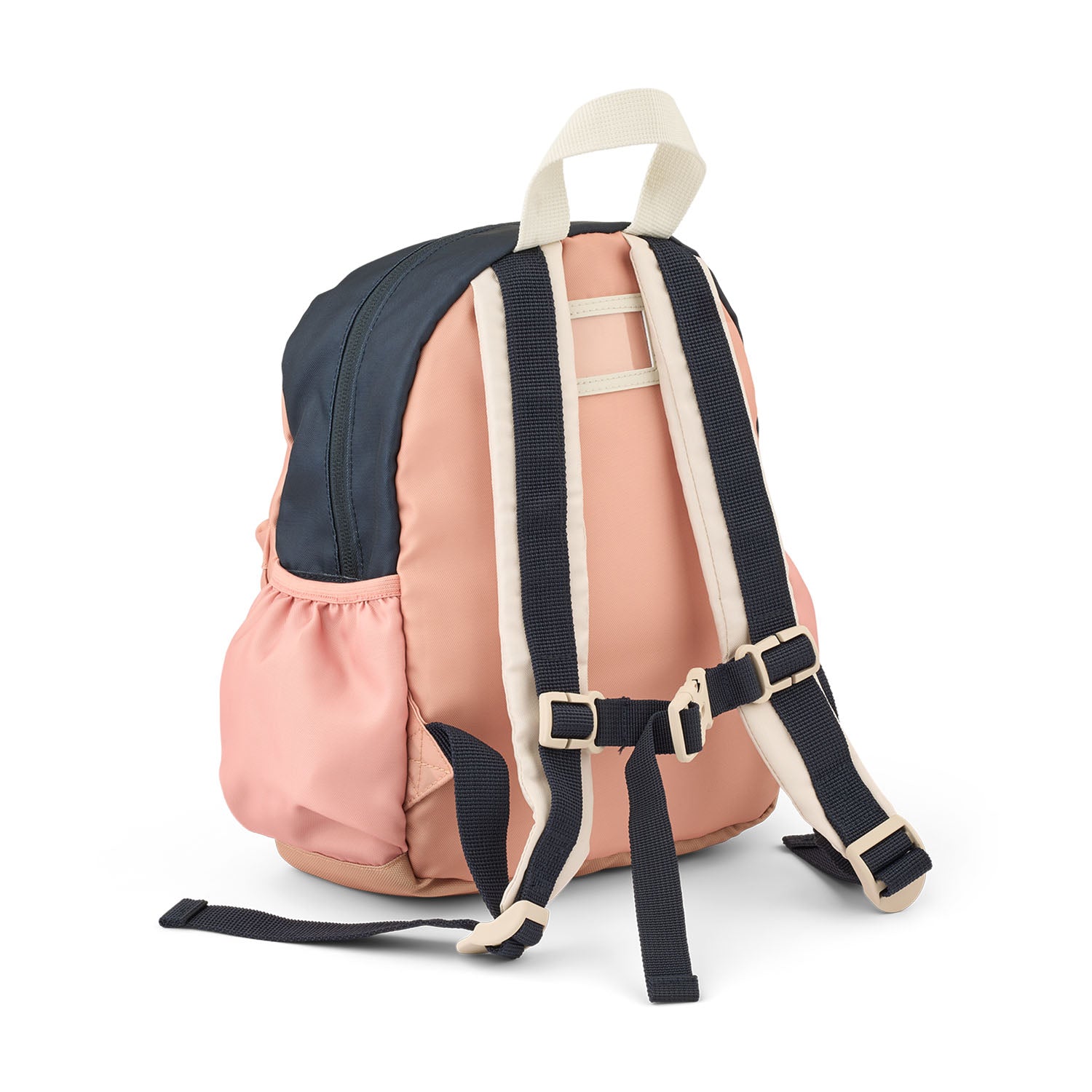 Back straps of the Liewood Andreas backpack in a white background.