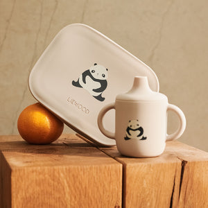 Kids’ Liewood Arthur lunchbox made from stainless steel with three practical compartments for balanced meals.
