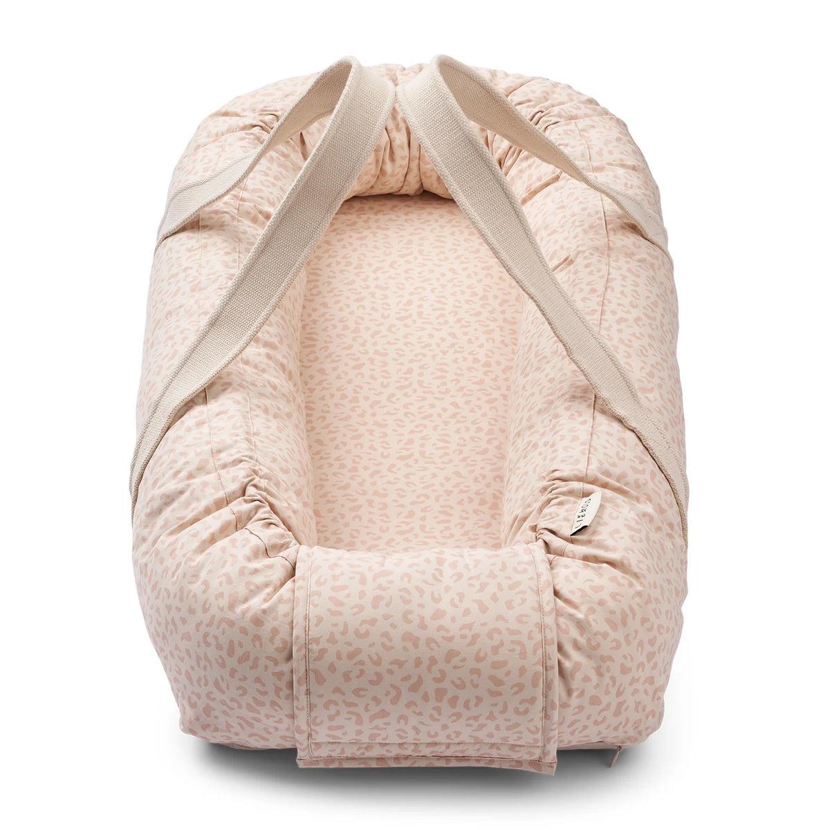 Close-up detail of Liewood Gro Baby Lift side, seam and soft organic cotton fabric
