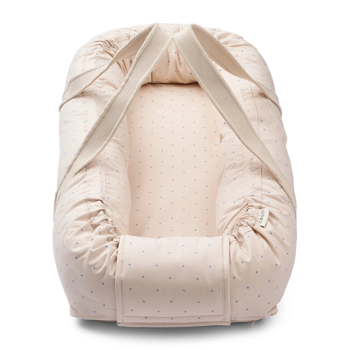 Liewood Gro Baby Lift in soft pink, front view showing carry handles and cocoon shape