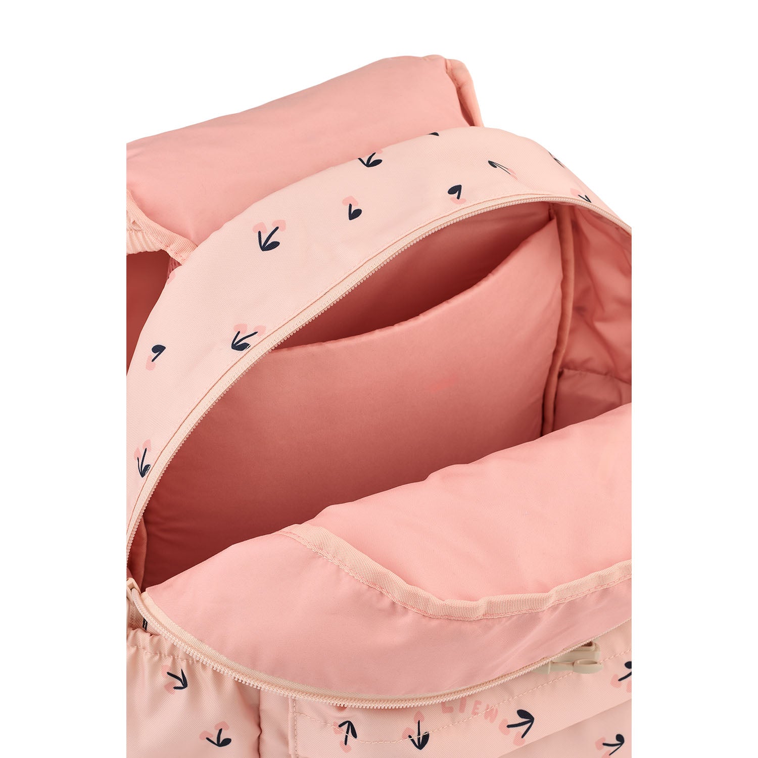 Liewood bakcpack with 13-inch laptop sleeve inside the main compartment.