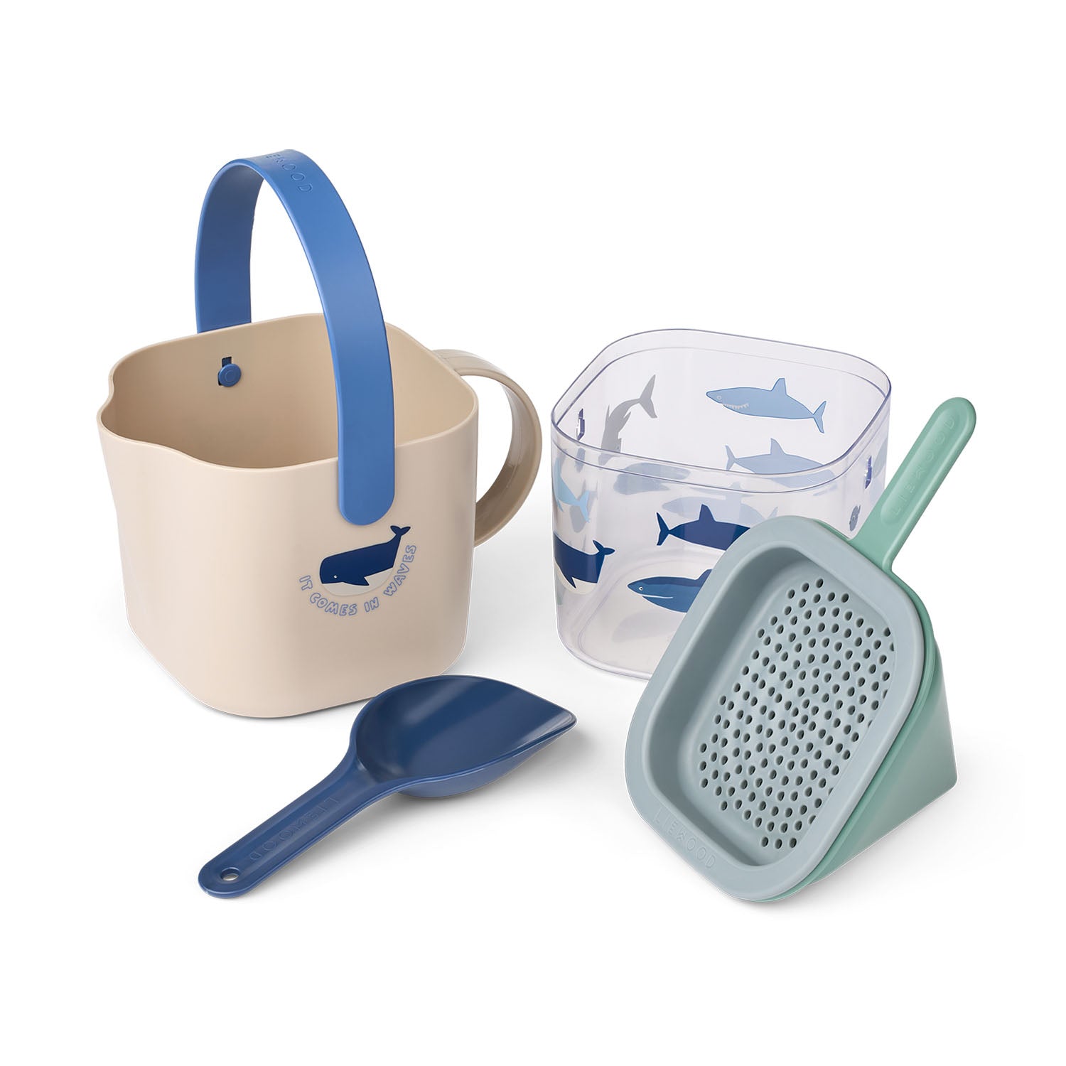 Liewood detachable soft handle that fits both the watering can and the bucket