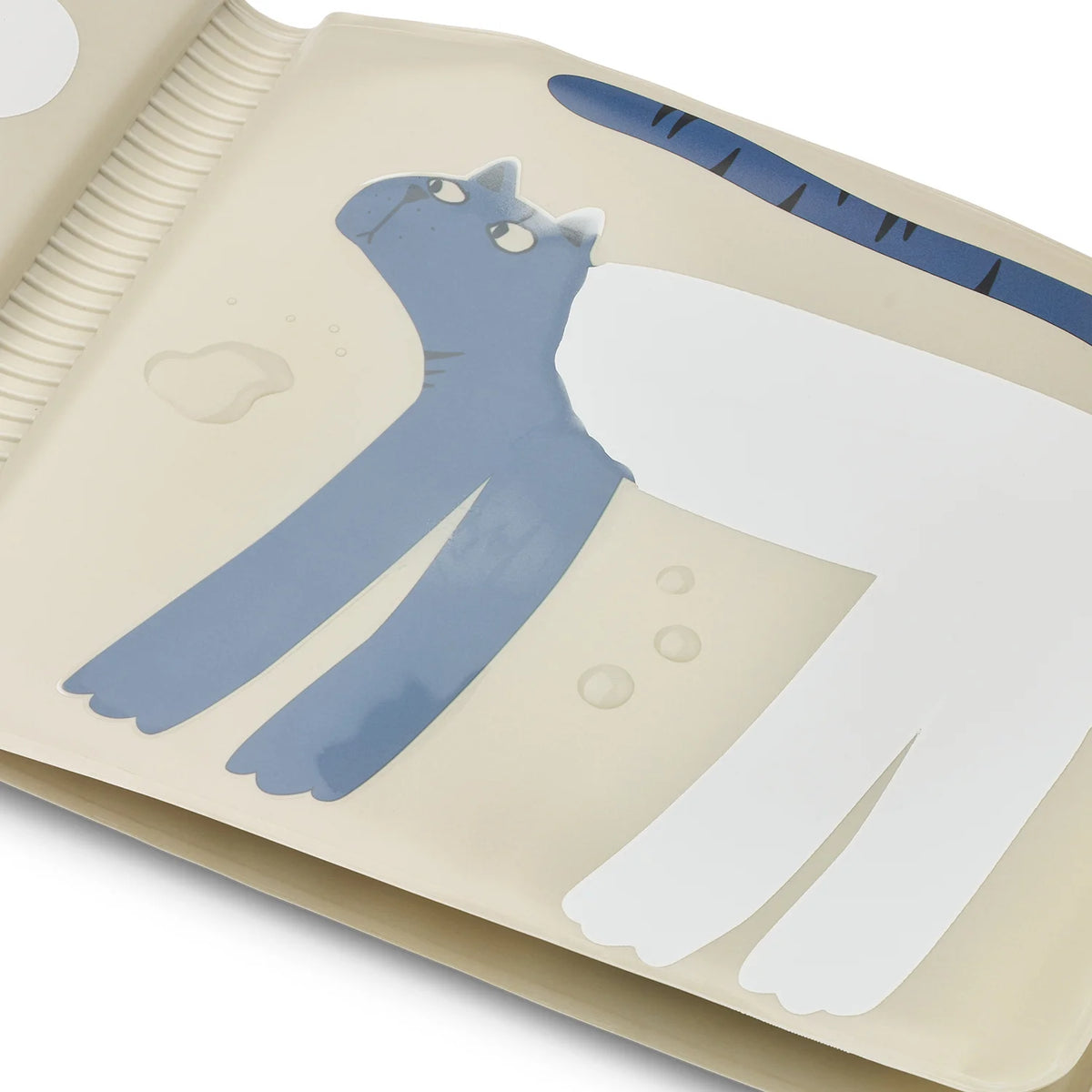 Liewood Waylon Magic Bath Book open, showing hidden animal esign when wet
