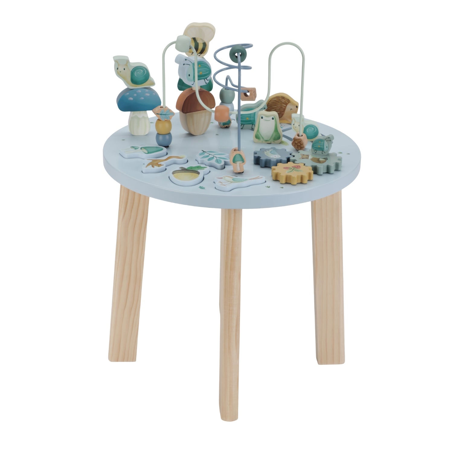 Little Dutch Activity Table for Toddler - Forest Friends - Blue