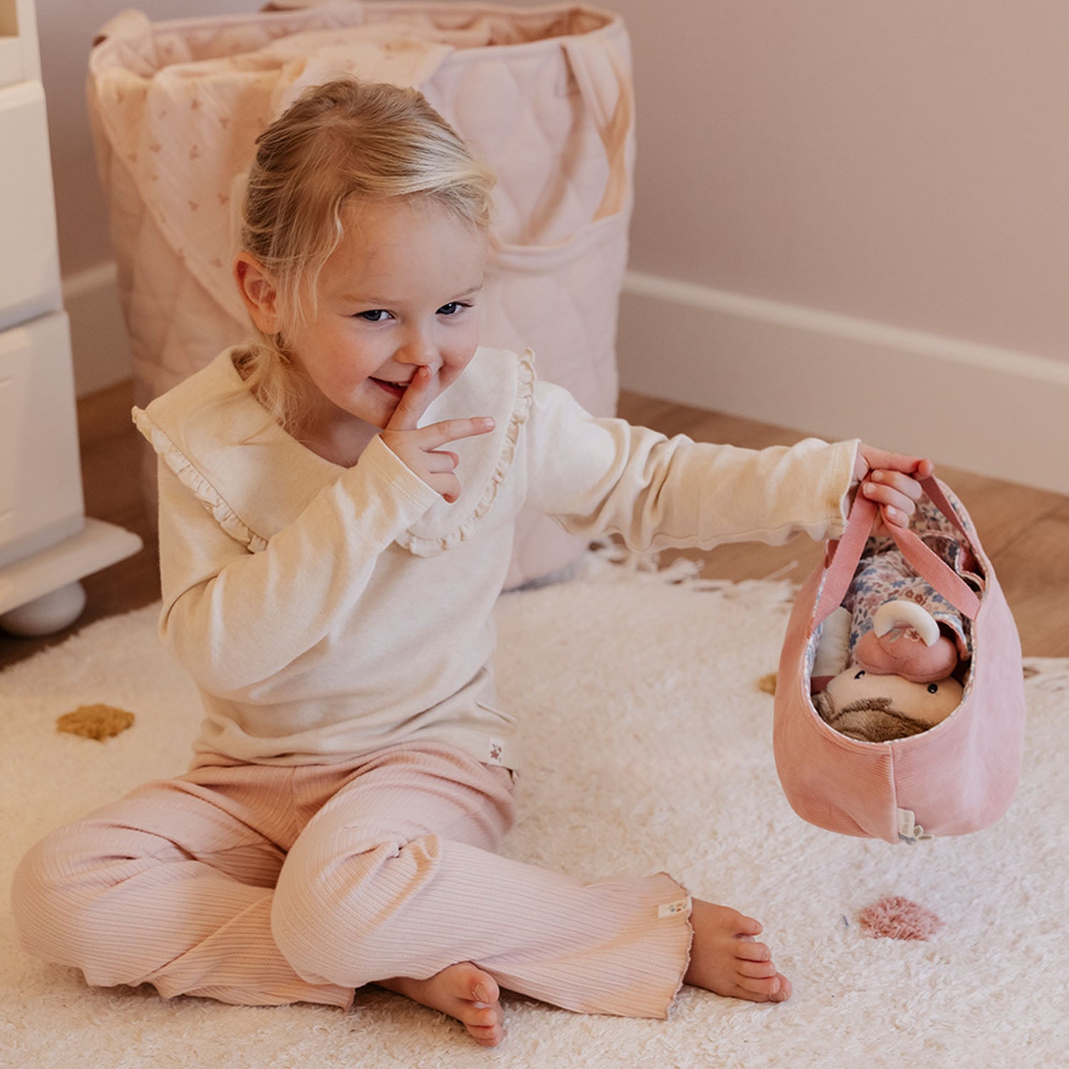 Soft baby doll Rosa from Little Dutch for cuddling and play.