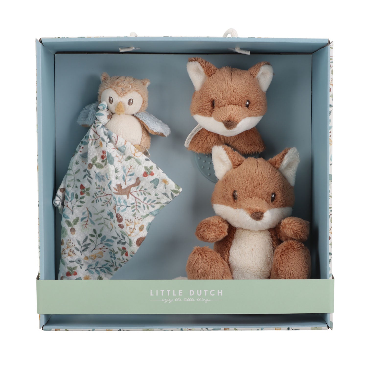 Soft Little Dutch baby gift set with cuddly toys and essentials.