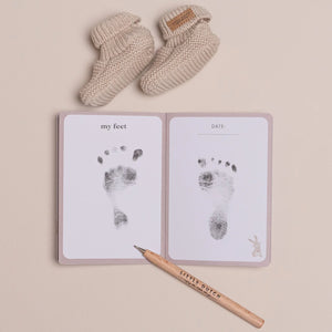Little Dutch Baby Memory Box - showing foot print page