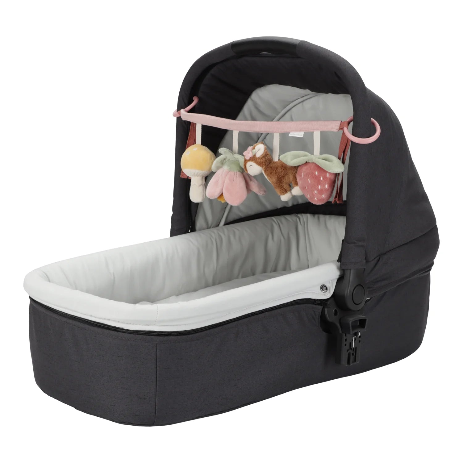 Stroller toy chain attached to car seat