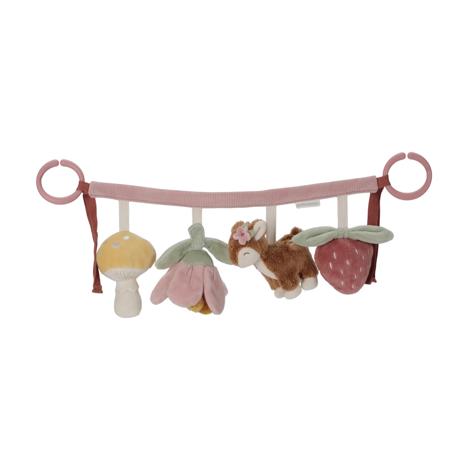 Little dutch fairy garden stroller toy chain with soft toys