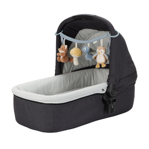 Little dutch car seat toy hanging on the baby car seat.
