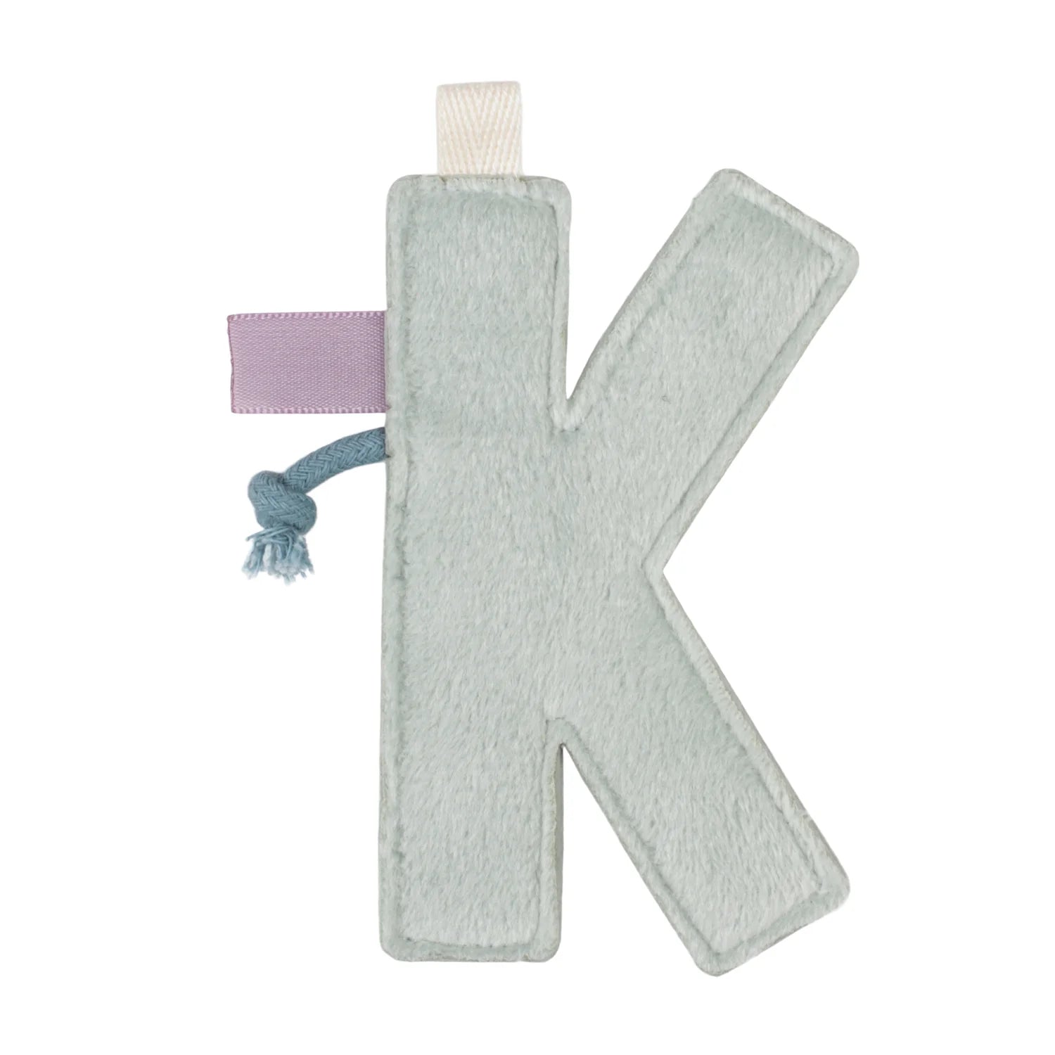 Little dutch garland element letter K (LD9510) — front view on white background.