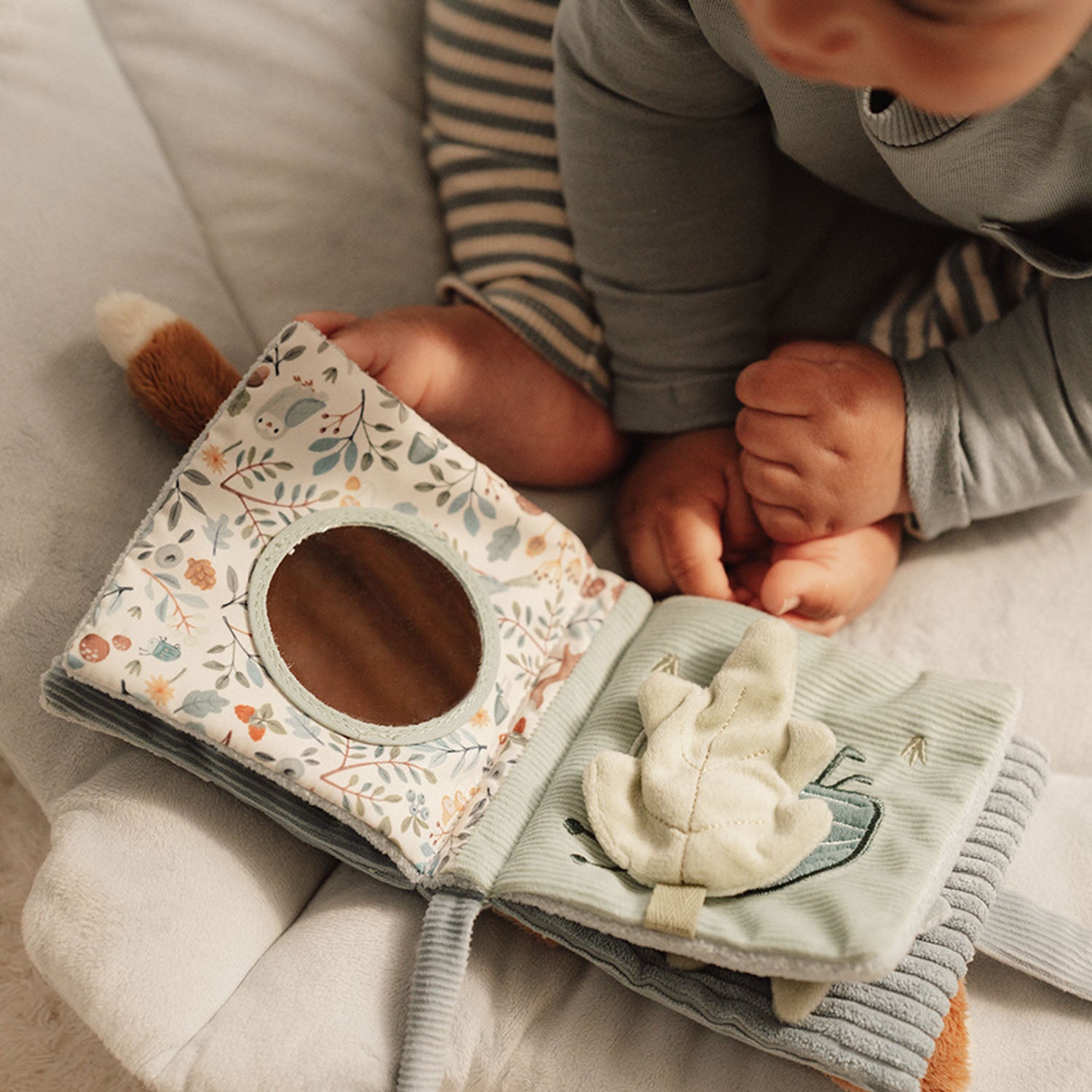 Little Dutch baby sensory booklet with playful patterns and child-friendly design.