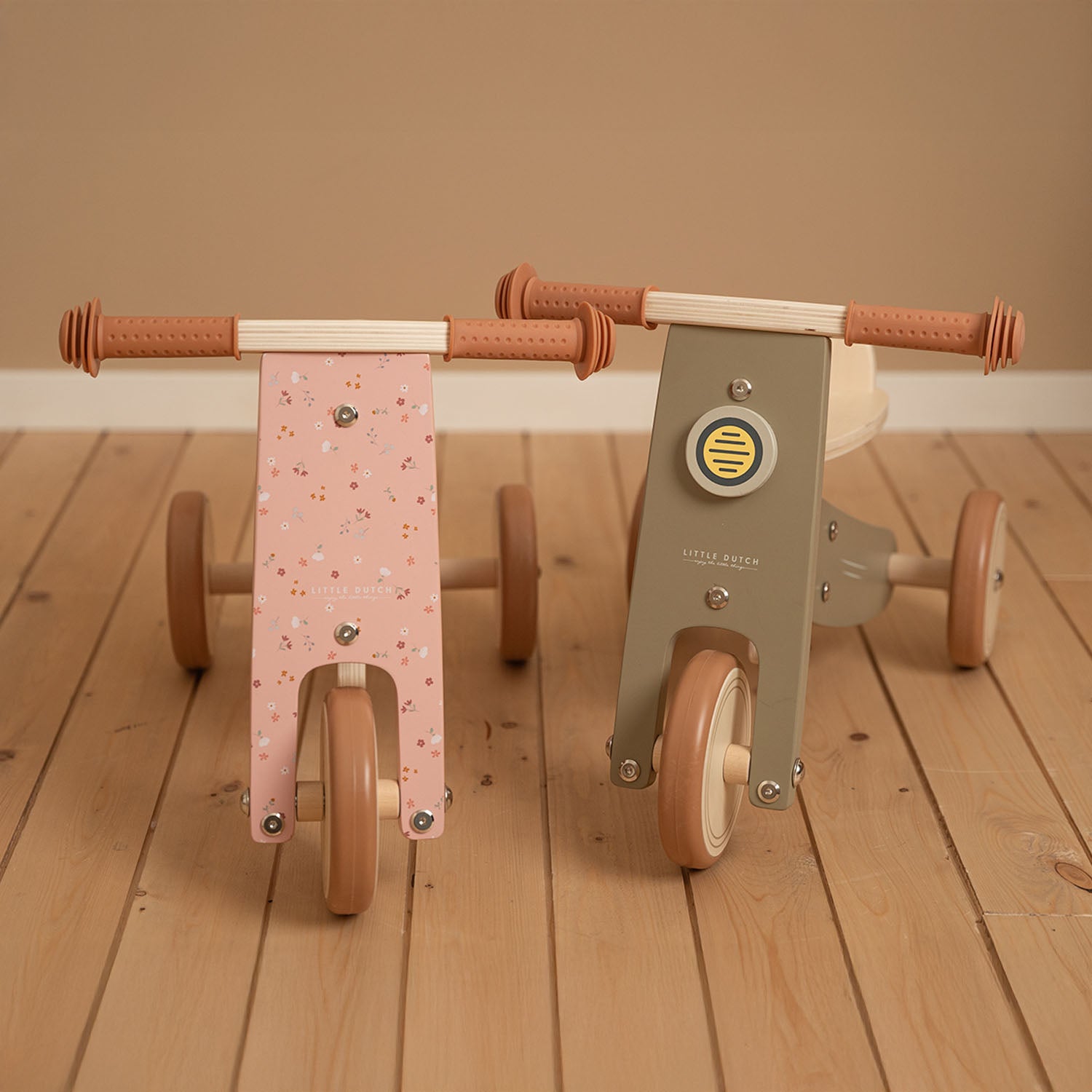 Little dutch toddler-sized tricycle with sturdy metal frame