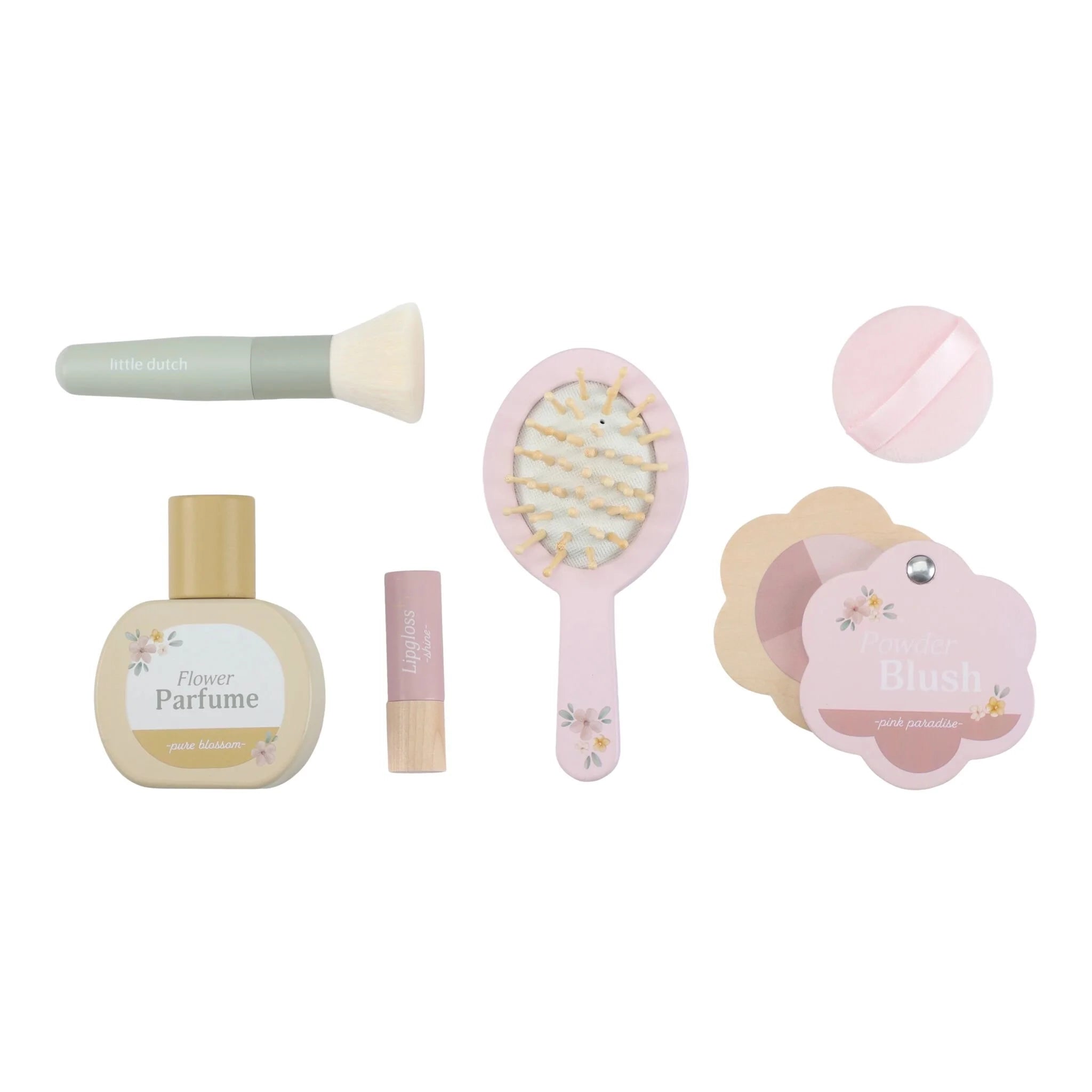 Little Dutch Wooden Dressing Table - Pink with 6 Accessories