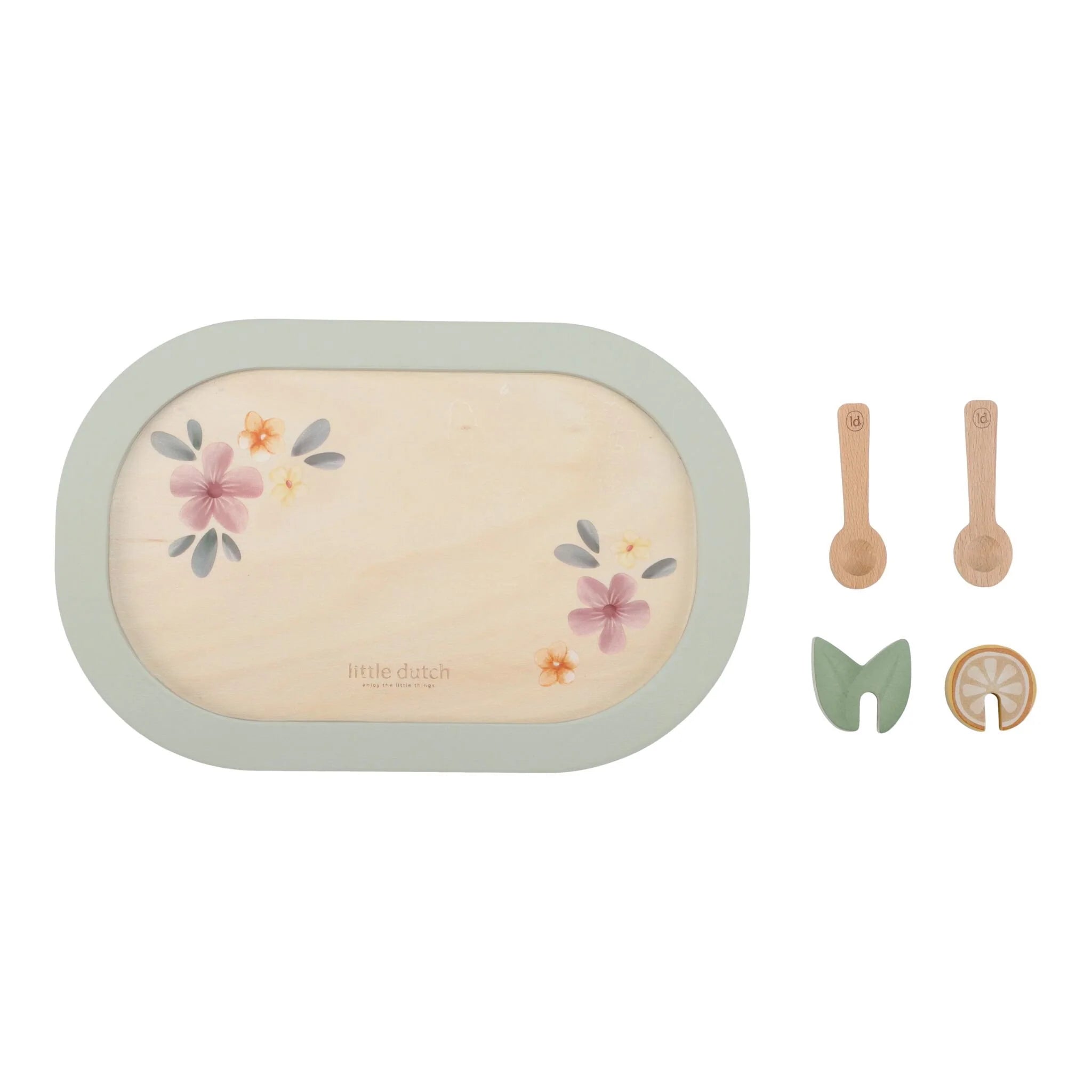 Durable wooden tea set for toddlers and kids