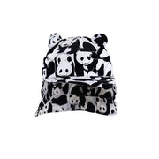 Cub Kids Panda Sun Hat with Neck Flap - Black & White