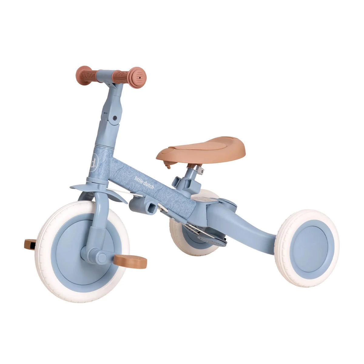 Little Dutch tricycle set up for independent pedalling