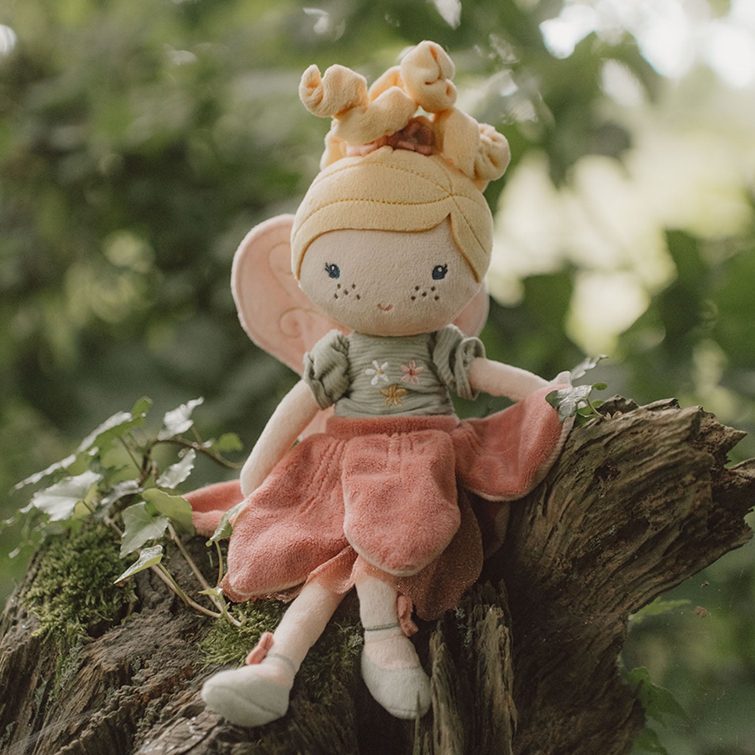 Lifestyle image of little ducth cuddle doll fairy mila.