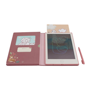  Little Dutch Drawing Tablet Pink Fairy Garden open showing screen, stylus and card slot
