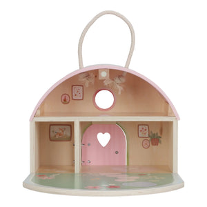 Bright interior of Little Dutch Fairy House with play floor and furniture