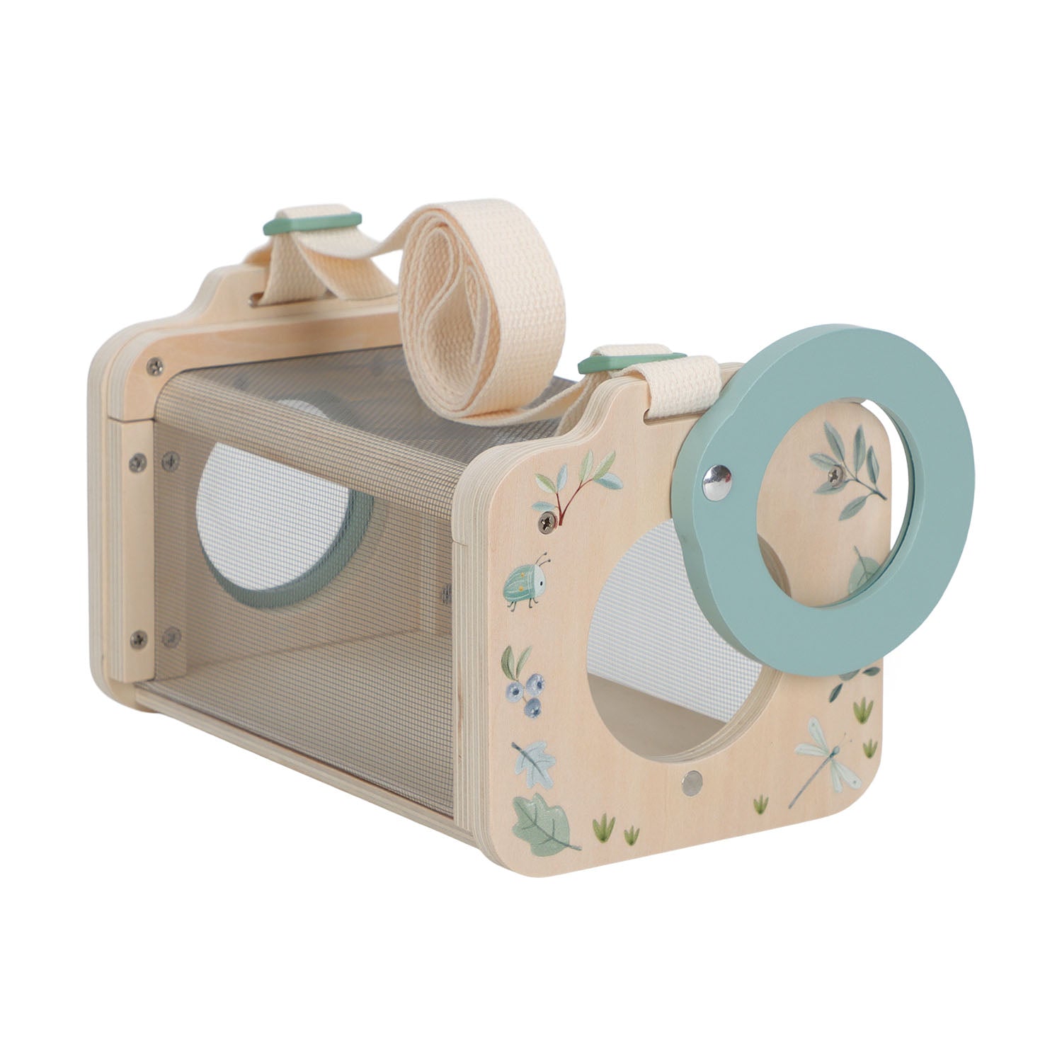 Little Dutch insect box with magnifying glass in forest friends green