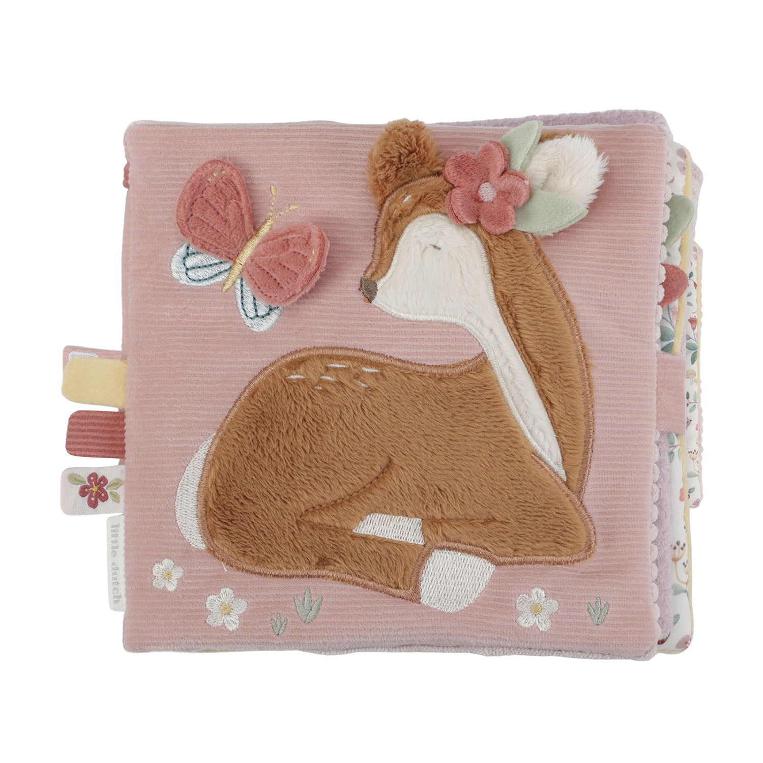 Little Dutch soft activity book in fairy garden pink colour