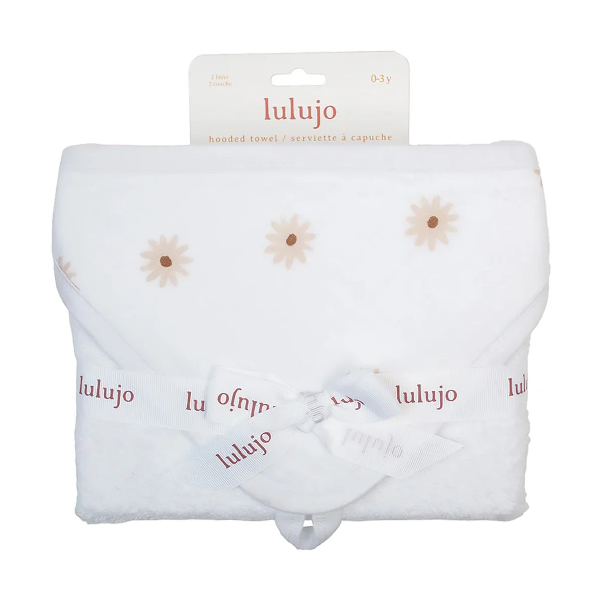 Lulujo Hooded Bath Towel - Daisies