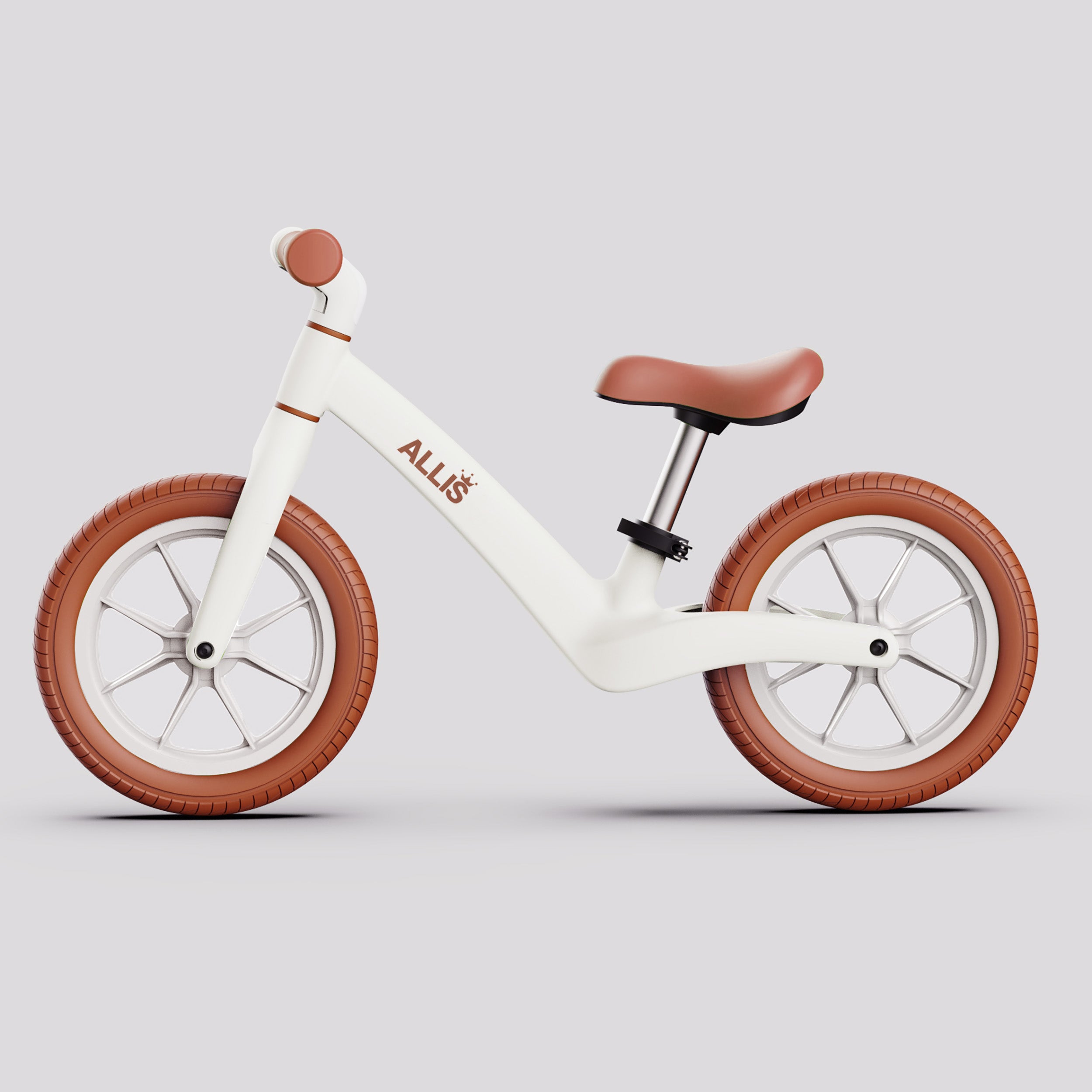 Allis Baby LUMI 12 Inch Balance Bike for 2 Year Old - White