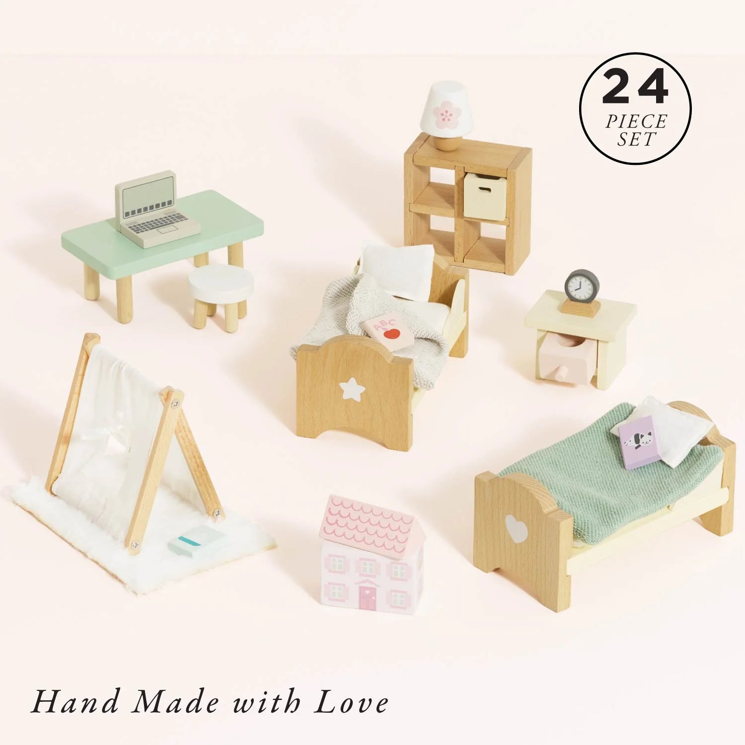 Le Toy Van Dolls House Child's Bedroom Furniture Set - 24 Piece