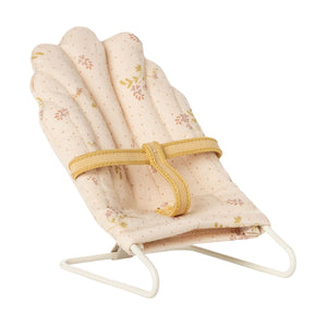 Maileg Babysitter Micro tiny chair with soft fabric.