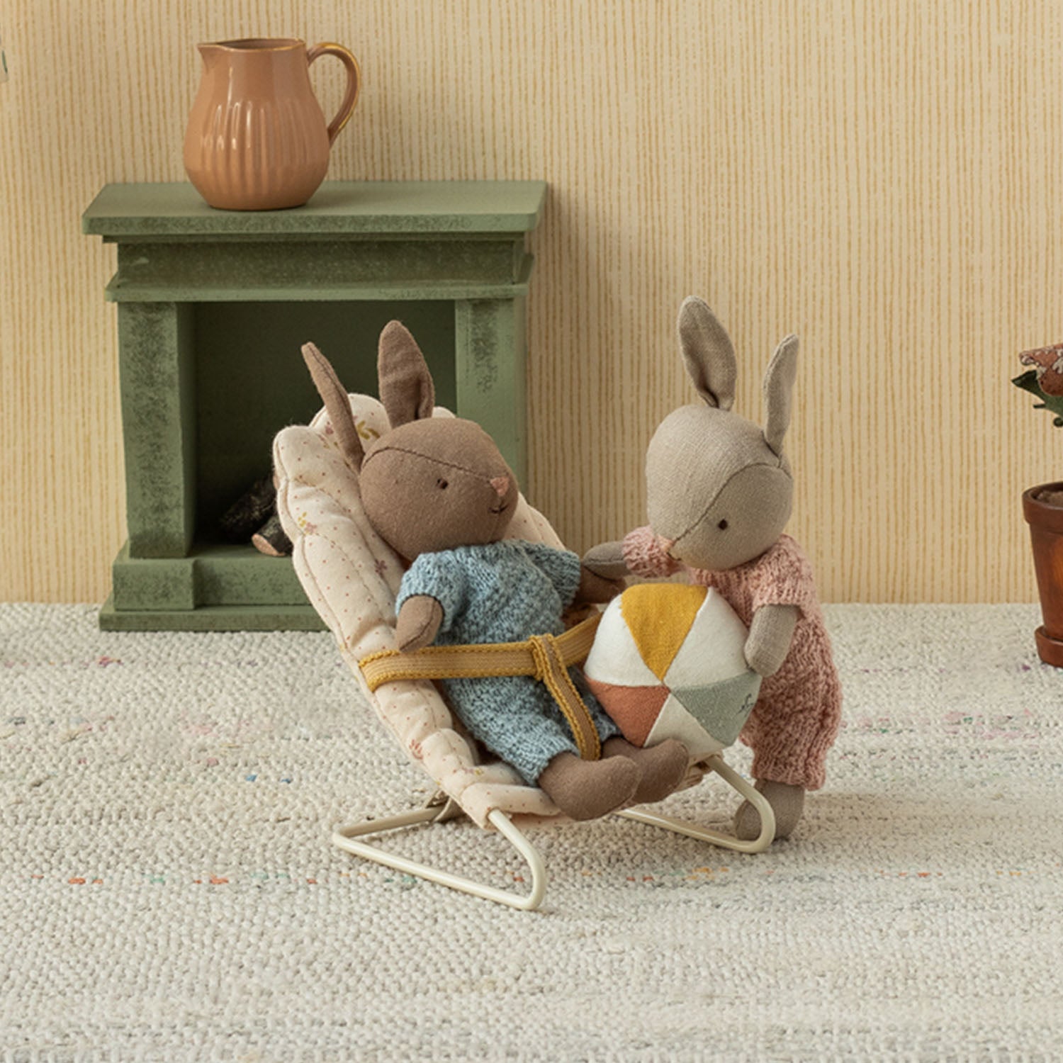 Small cozy toy chair for imaginative play