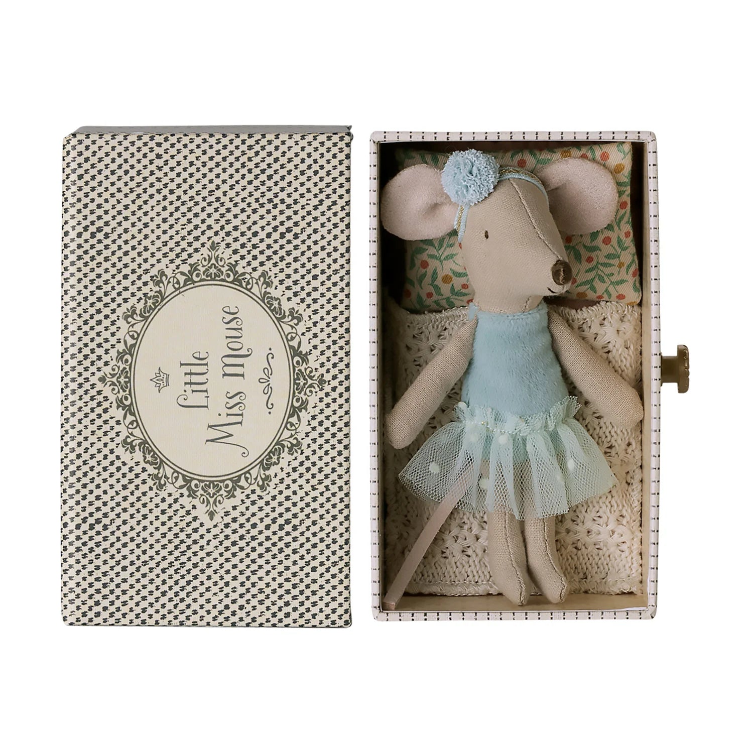 Maileg Dance Mouse in Daybed Little Sister - Blue