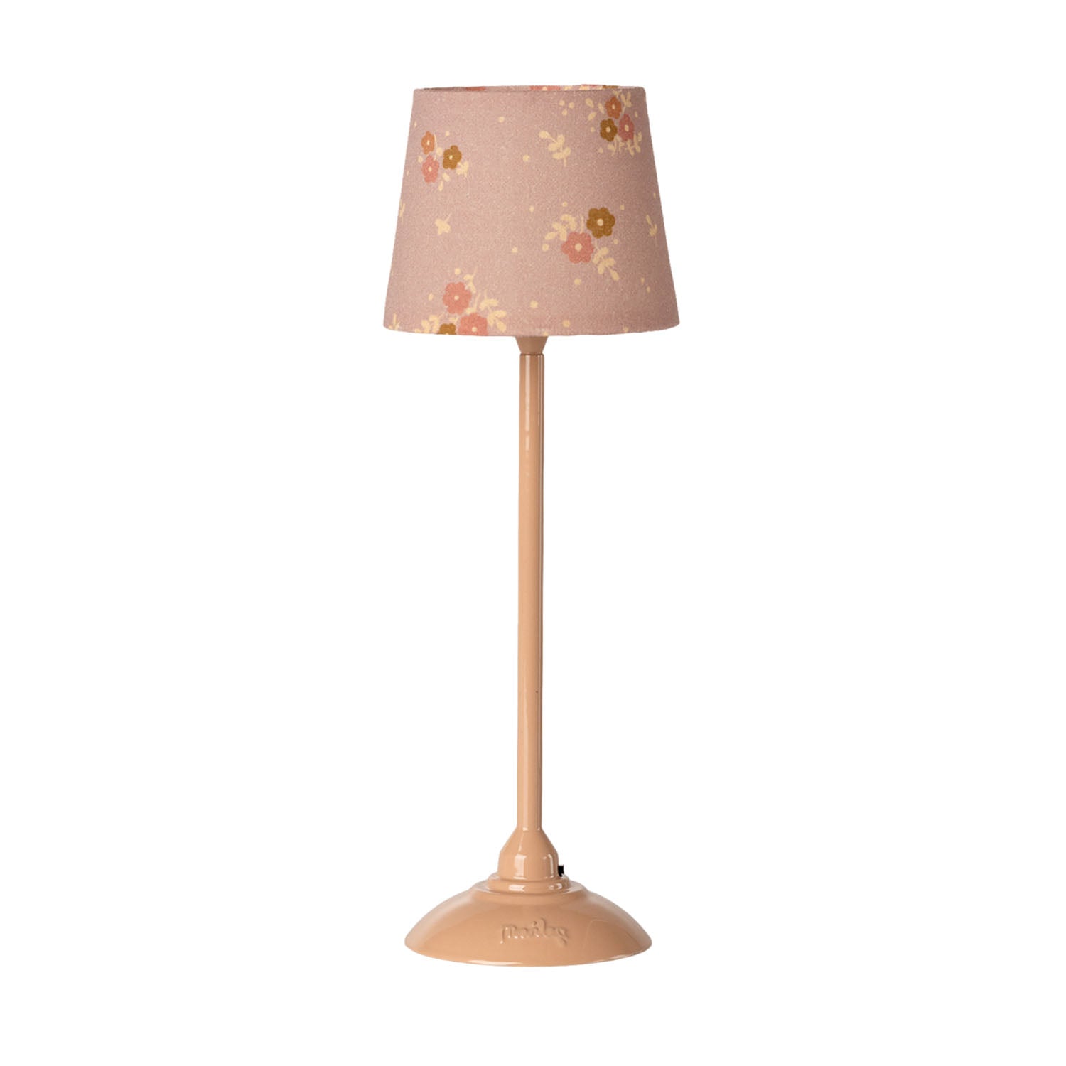 Maileg miniature floor lamp in floral dark powder.