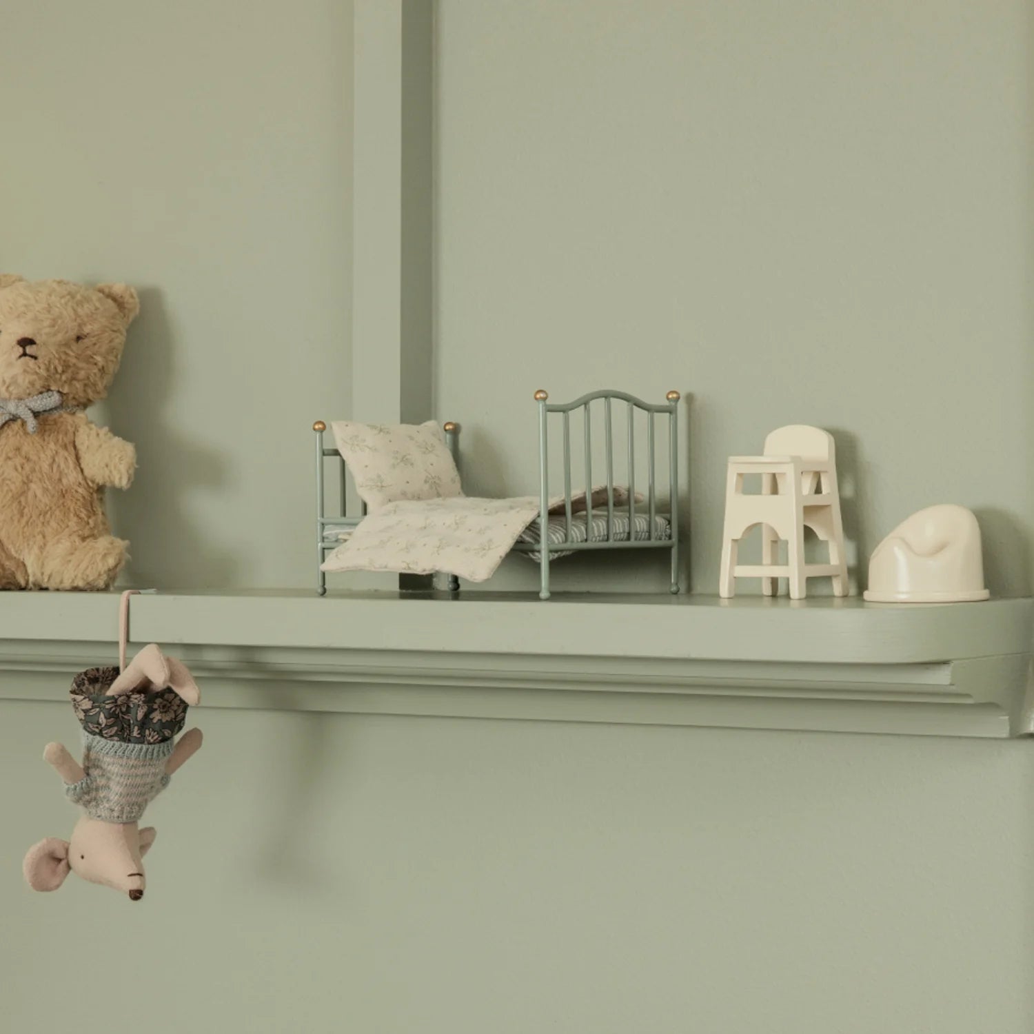 Maileg Micro Potty for pretend play with toys.