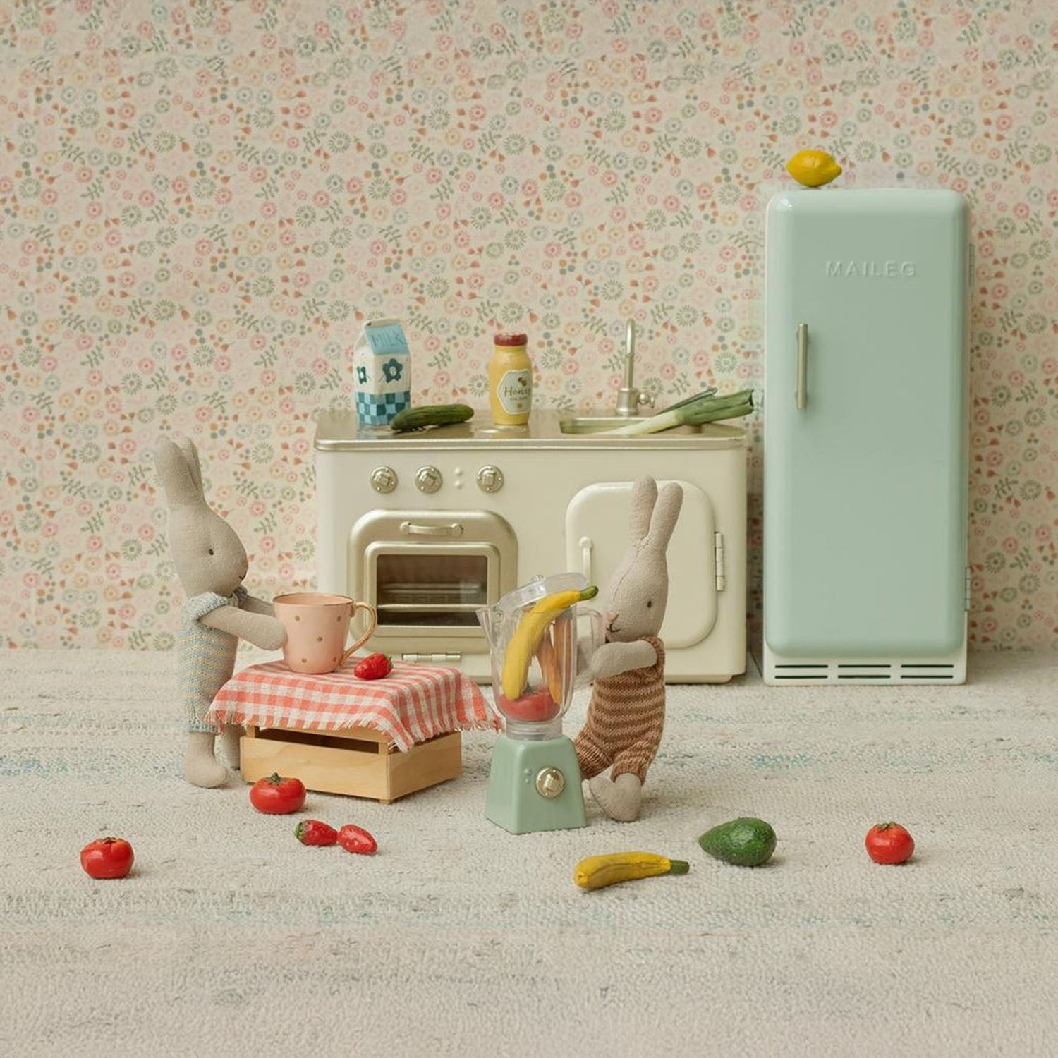 Maileg miniature fruits and vegetables for dollhouse kitchen accessory