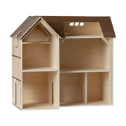 Maileg mouse hole farmhouse - wooden dollhouse for mice in a white background.
