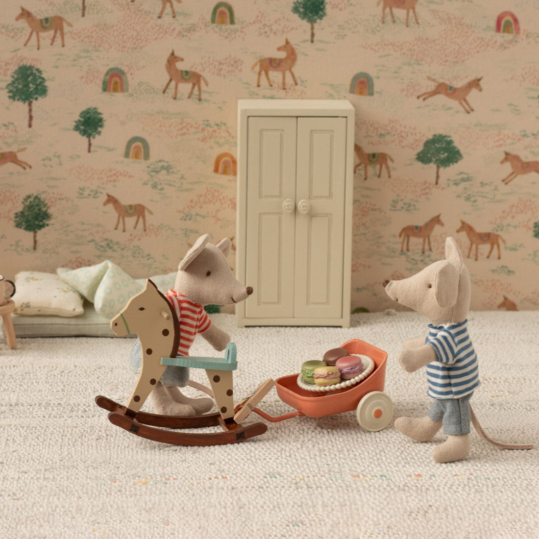 Rocking horse accessory sized for Maileg mice.